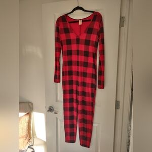 Smash + Tess Buffalo Plaid Jumpsuit/Romper In 2XS